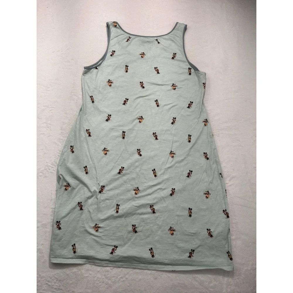 Disney Parks Sleep Shirt Womens XL Green Minnie Mouse Print Jersey Tommy Bahama